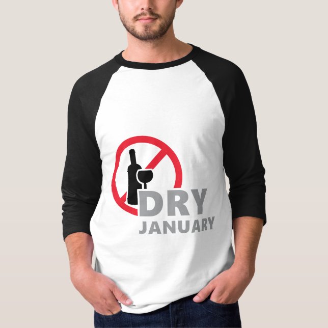 Camiseta Dry january, één maand geen alcohol te drinken  (Frente)