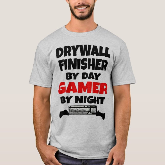 Camiseta Drywall Finisher por Day Gamer by Night (Frente)