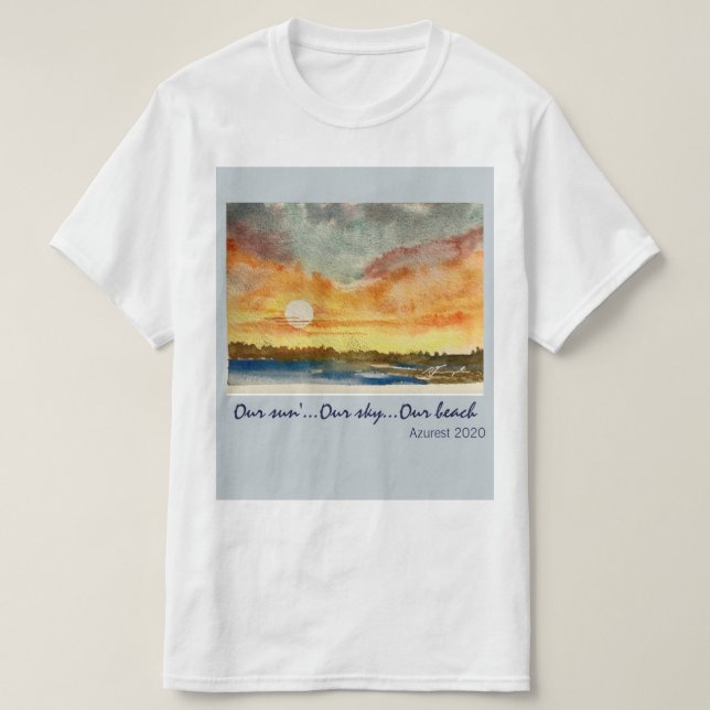 Camiseta D's Watercolor Sunset-Classic (Frente do Design)