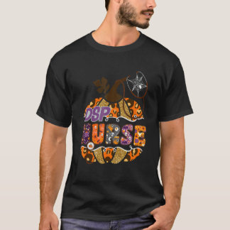 Camiseta Dsp Enfermeira Estetoscópio Leopardo Abóbora Hallo