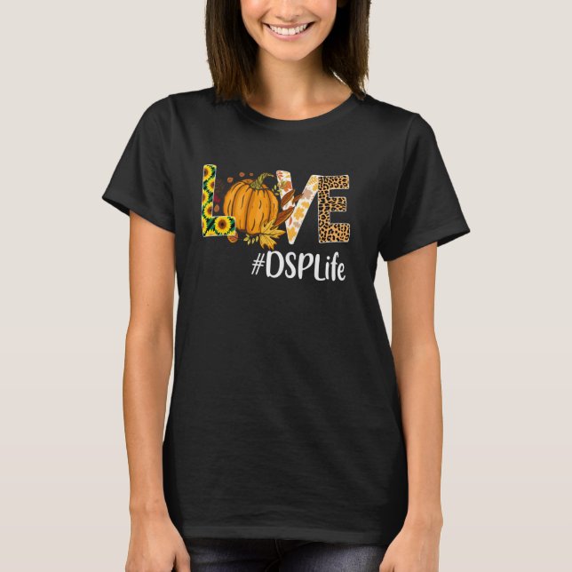 Camiseta Dsp Love Fall Pumpkin Leopardo Halloween Autumn (Frente)