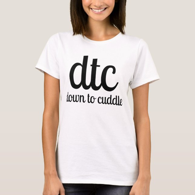 Camiseta dtc para baixo a afagar (Frente)
