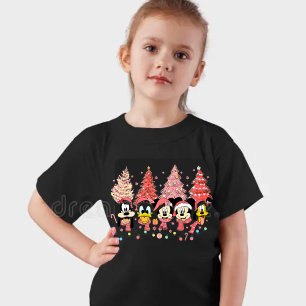 Camiseta DTF da Árvore de Natal do Mickey Mouse