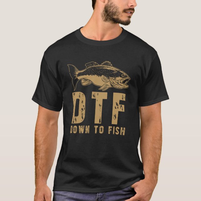 Camiseta DTF Para Baixo para Peixe (Frente)