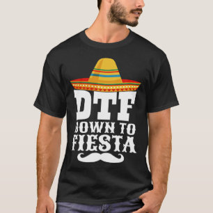 Camiseta DTF Para Fiesta O Chapéu Mexicano