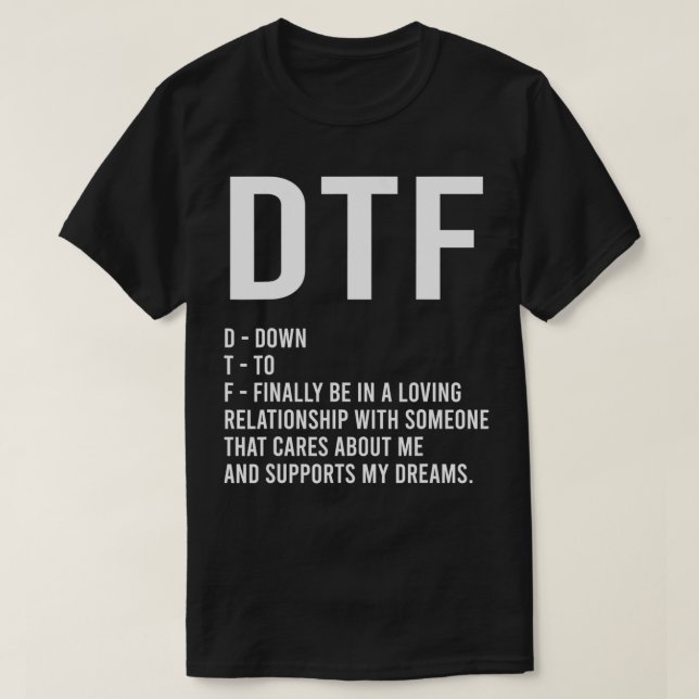 Camiseta DTF Para Finalmente Ter Um Namorado de Relacioname (Frente do Design)