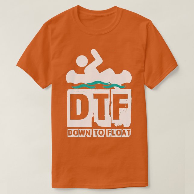 Camiseta DTF Para Flutuar - Arrasto Funny Canoé River (Frente do Design)