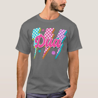 Camiseta Dua engraçado raio xadrez Eu amo Dua 80s