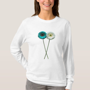 Camiseta Dual Bloom Silent Balance Pares de Pétalas Duas em