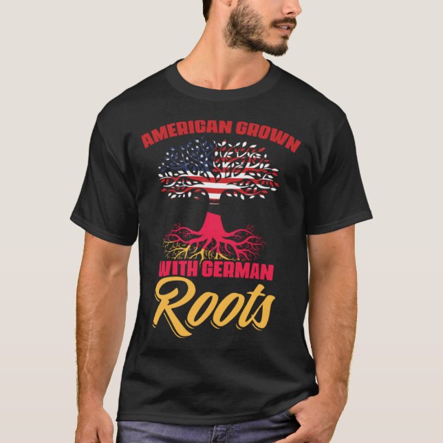 Camiseta Dual Citizenship America Germany Flag Roots German (Frente)