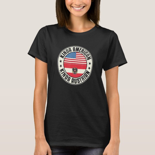 Camiseta Dual Citizenship American Austrian Austria Usa Fla (Frente)
