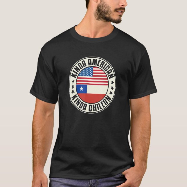 Camiseta Dual Citizenship American Chilean Chile Usa Flag C (Frente)