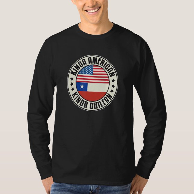 Camiseta Dual Citizenship American Chilean Chile Usa Flag C (Frente)