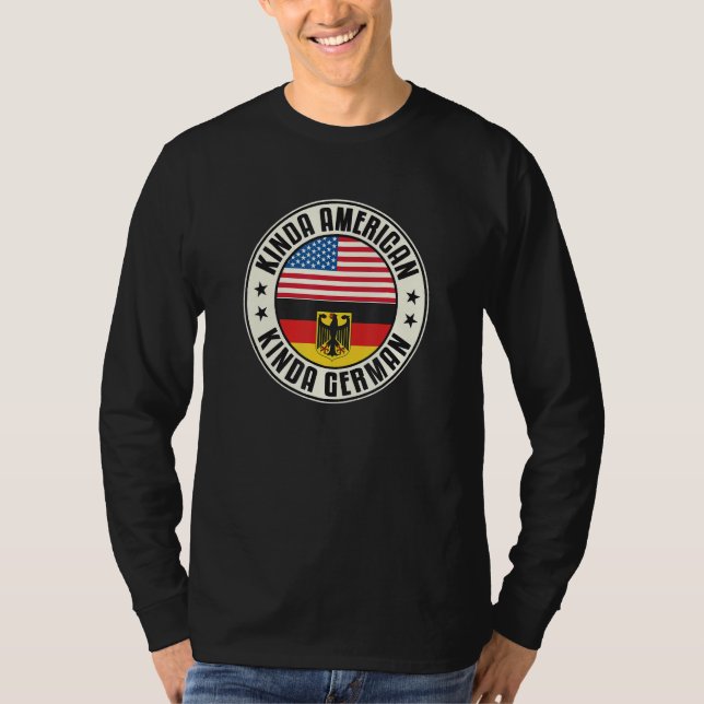 Camiseta Dual Citizenship American German Germany Usa Flag (Frente)