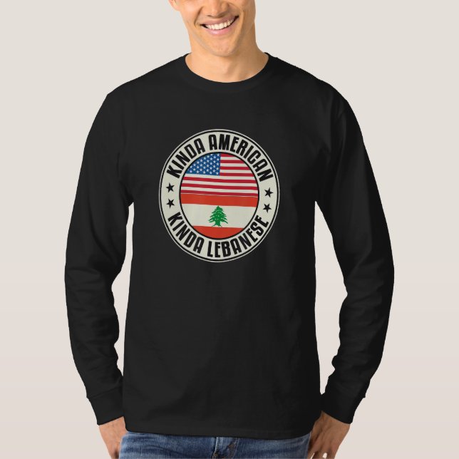 Camiseta Dual Citizenship American Lebanese Lebanon Usa Fla (Frente)