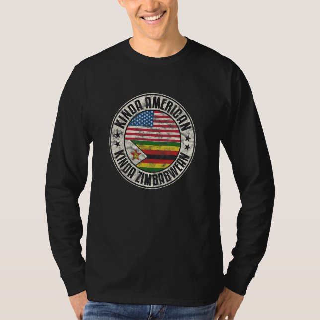 Camiseta Dual Citizenship American Zimbabwean Zimbabwe Usa  (Frente)