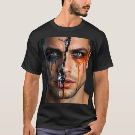 Camiseta Dualidade Interior – Retrato Masculino Abstrato