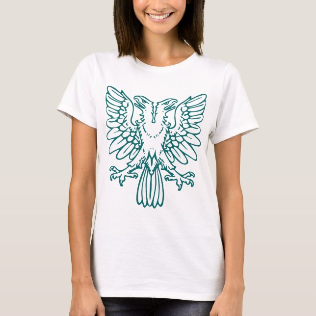 Camiseta Duas Águia de Cabeça - Verde Moss (Frente)