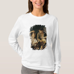 Camiseta Duas crianças que comem um melão e as uvas,