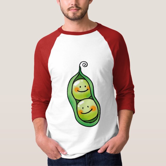 Camiseta Duas ervilhas em um vagem (Frente)