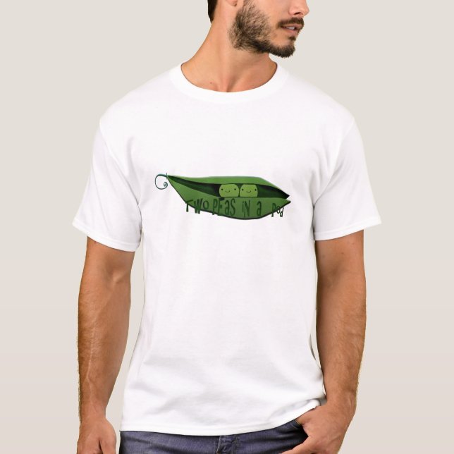 Camiseta Duas ervilhas em um vagem (Frente)