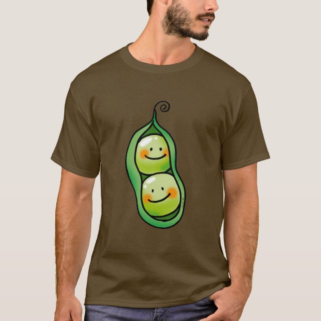 Camiseta Duas ervilhas em um vagem (Frente)