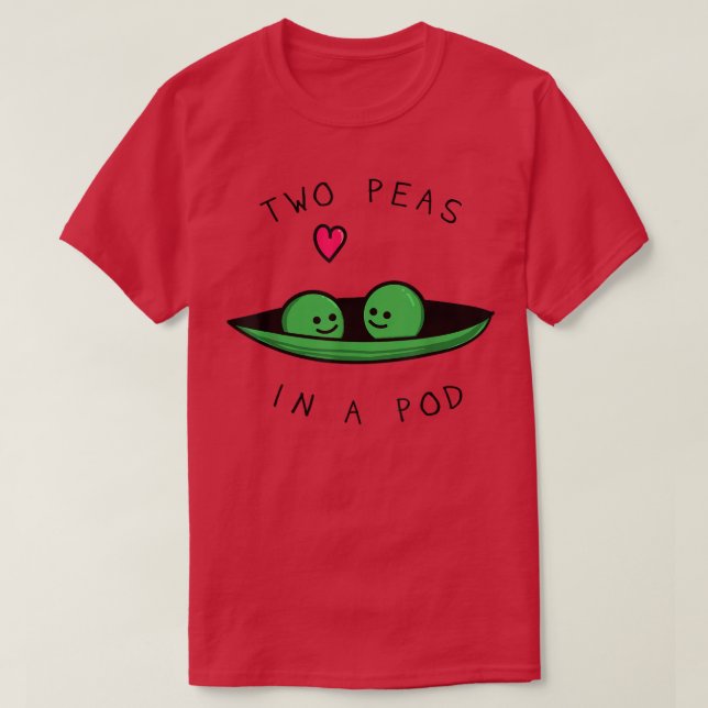 Camiseta Duas Ervilhas Num Pod Duas Ervilhas, Vegan, Twi Ve (Frente do Design)