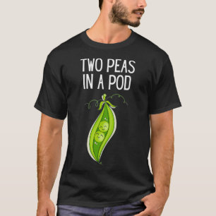 Camiseta Duas Ervilhas Num Pod Engraçado De Ervilha, Dando 