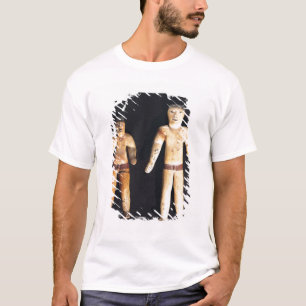Camiseta Duas estatuetas masculinas, cultura de Recuay