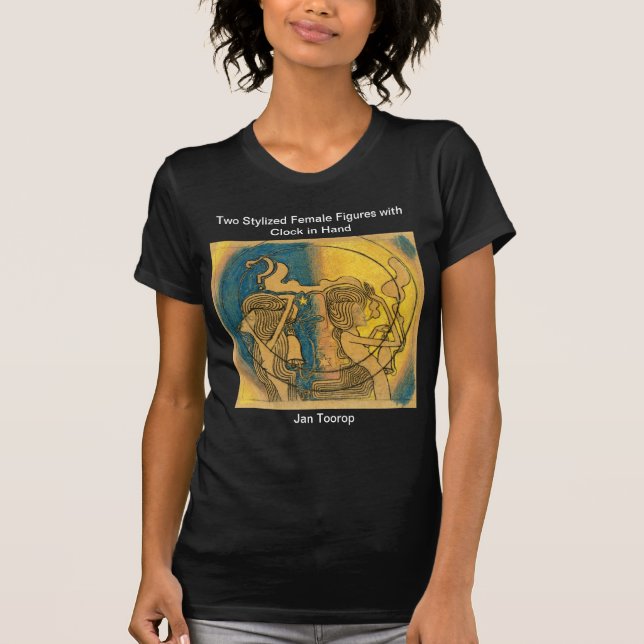 Camiseta Duas Figuras Femininas Estilizadas Jan Toorop (Frente)