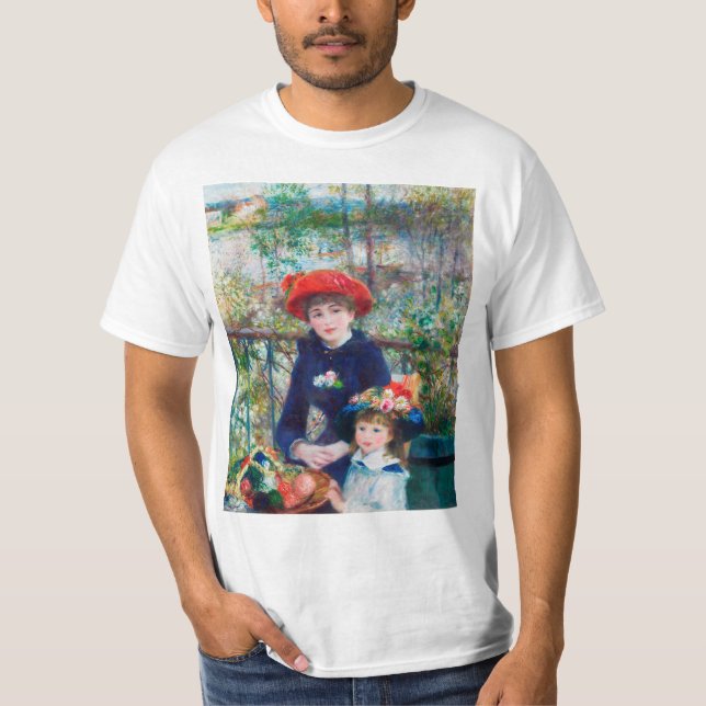 Camiseta Duas Irmãs (No Terrace) Pierre Auguste Renoir (Frente)