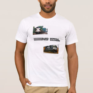 Camiseta Duas locomotivas do sul de Norfolk
