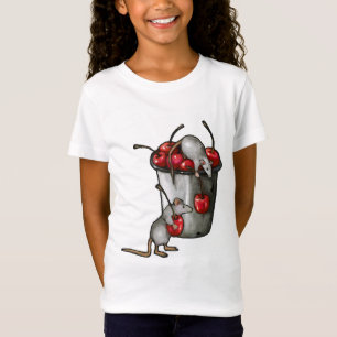 Camiseta Duas MICE Roubando Cerejas, Balde de Cerejas Arte