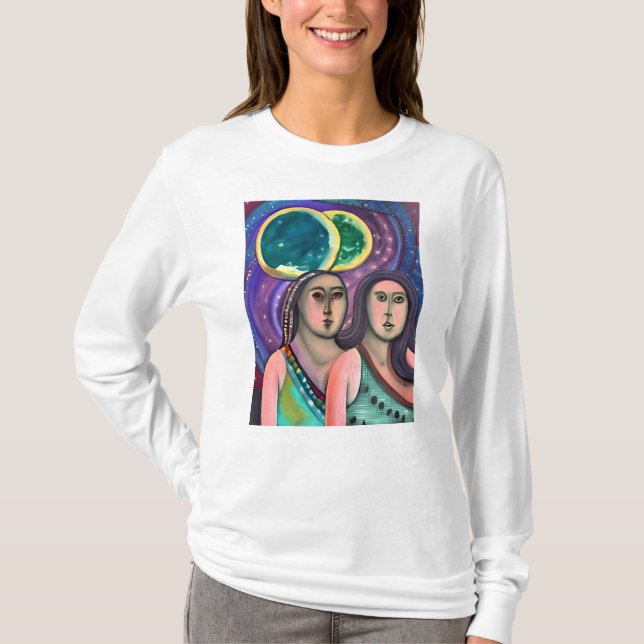 Camiseta Duas mulheres debaixo da lua (Frente)