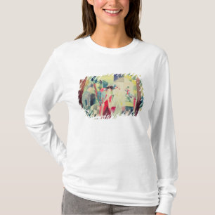 Camiseta Duas mulheres e um homem com papagaios, século XX