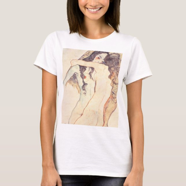 Camiseta Duas Mulheres Embarcando Egon Schiele (Frente)