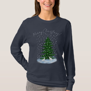 Camiseta Duas narrativas e uma árvore de natal