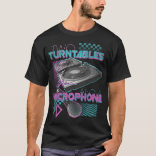 Camiseta Duas plataformas giratórias e um t-shirt dos