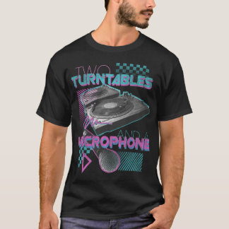 Camiseta Duas plataformas giratórias e um t-shirt dos