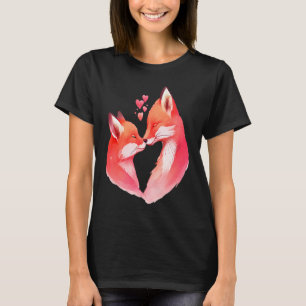 Camiseta Duas Raposas Adoradoras Na Raposa Dia de os namora