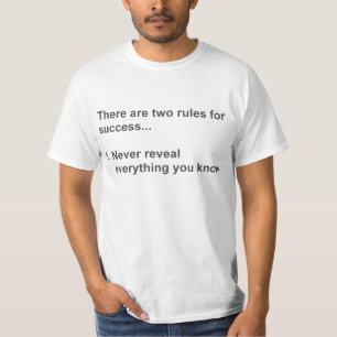 Camiseta Duas regras para o sucesso revelado