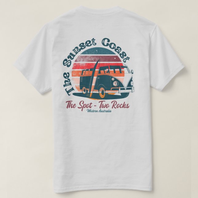 Camiseta Duas Rochas Na Praia Surf Spot (Verso do Design)