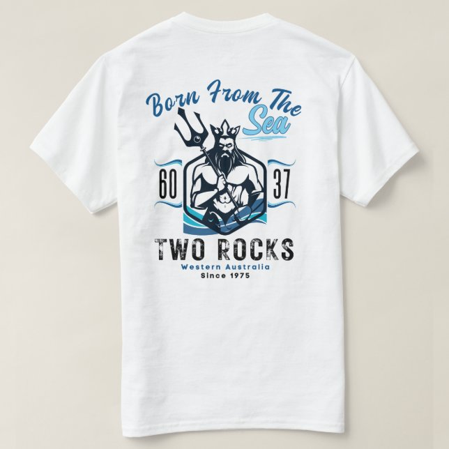 Camiseta Duas Rochas Nascidas Do Mar (Verso do Design)