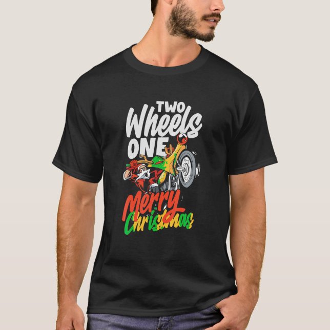 Camiseta Duas Rodas Um Feliz Natal Biker Xmas (Frente)