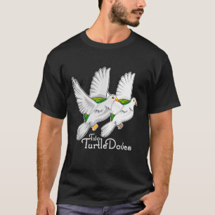 Camiseta Duas Rolas 12 Dias Canção de Natal Engraçada