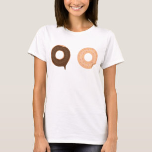 Camiseta Duas rosquinhas bonitas e engraçadas design