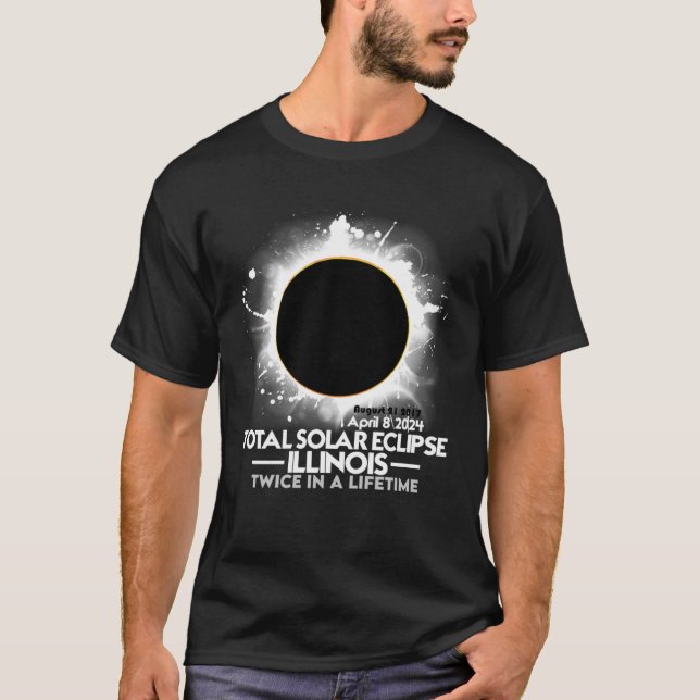 Camiseta Duas vezes durante a vida Total Eclipse Solar ILLI (Frente)