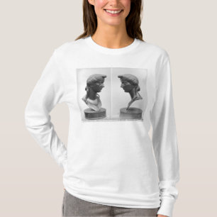 Camiseta Duas vistas de um busto de Livia