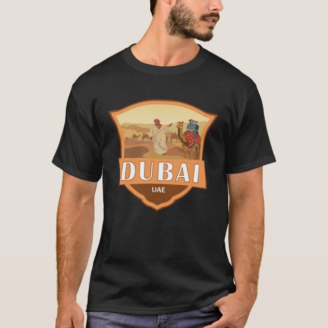 Camiseta Dubai Emirados Árabes Unidos Desert Safari Retro (Frente)