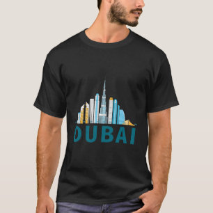Camiseta Dubai Emirados Árabes Unidos Skyline Burj Khalifa